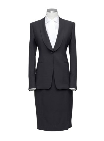 zwart kostuum rok zakelijke maatkleding dames 350x474 Kostuum Op Maat Bornem